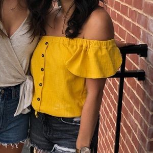 Madewell off the shoulder blouse